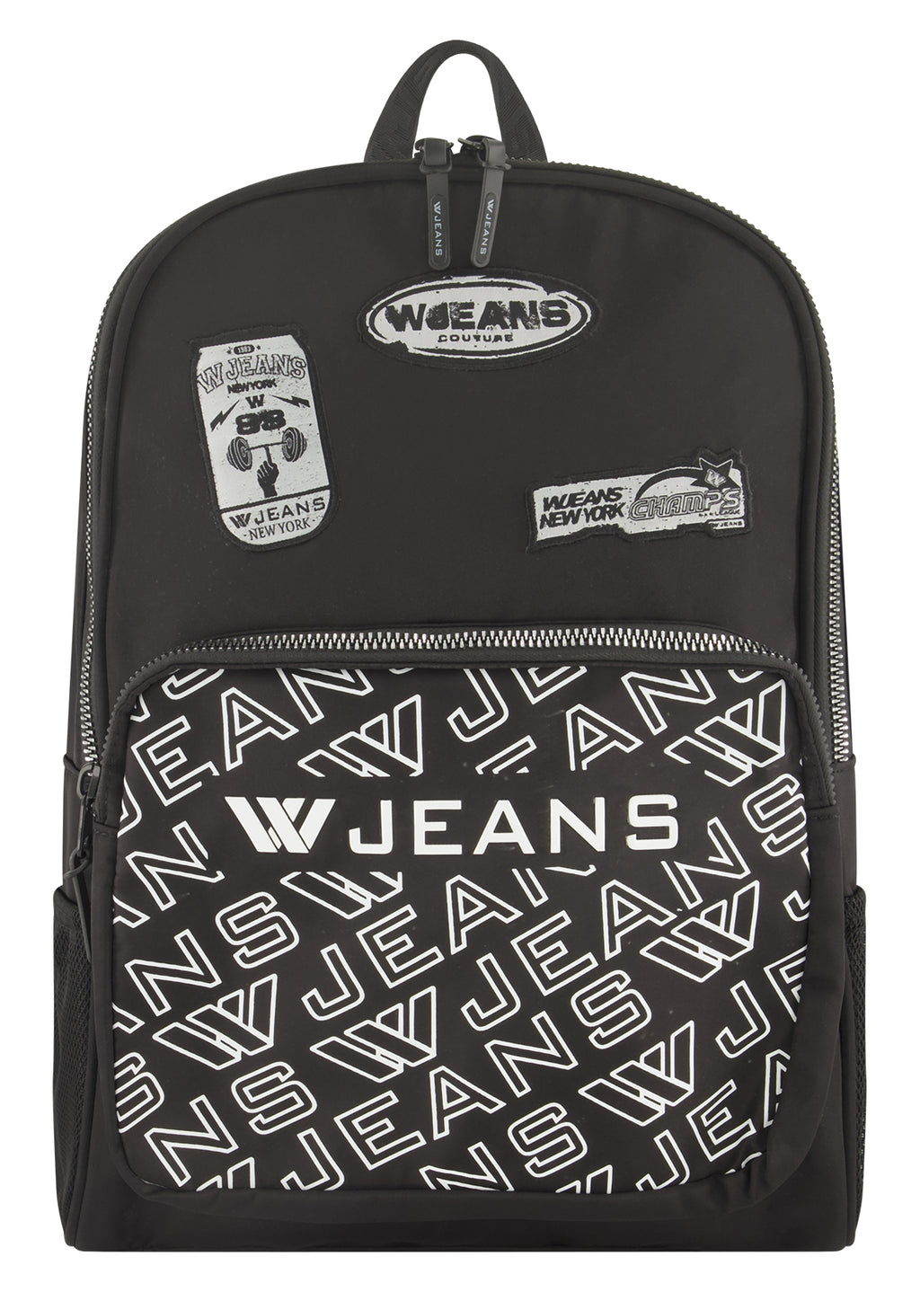 תיק גב W JEANS פרטי צבע קונטרסטיים וגימור צבעוני לילדים BLACK / OS