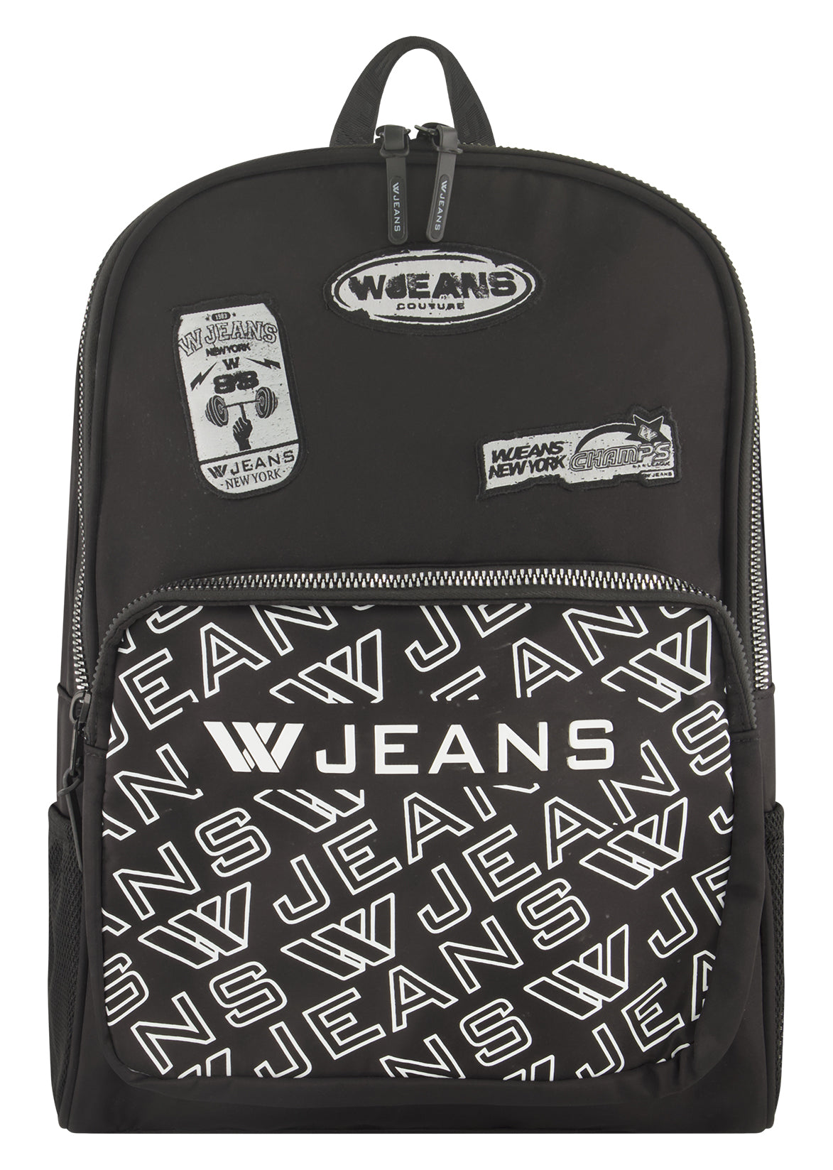 תיק גב W JEANS פרטי צבע קונטרסטיים וגימור צבעוני לילדים BLACK / OS