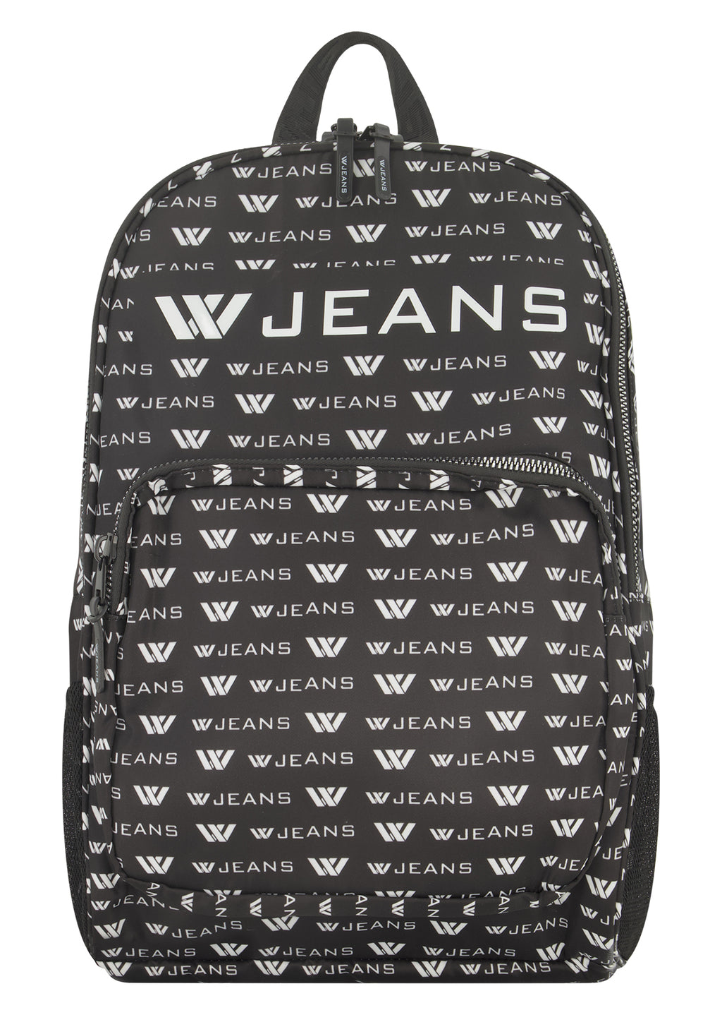 תיק גב W JEANS לוגו מרכזי וגימור צבעוני לילדים BLACK / OS