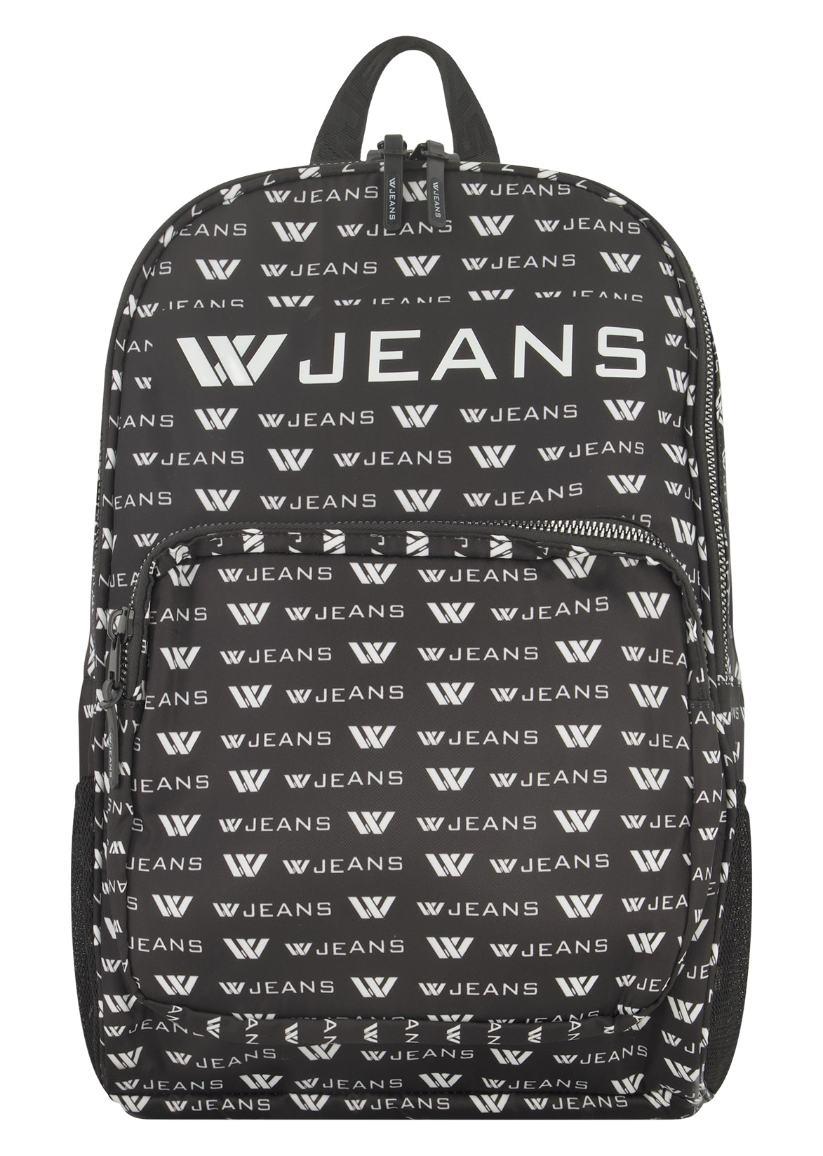 תיק גב W JEANS לוגו מרכזי וגימור צבעוני לילדים BLACK / OS