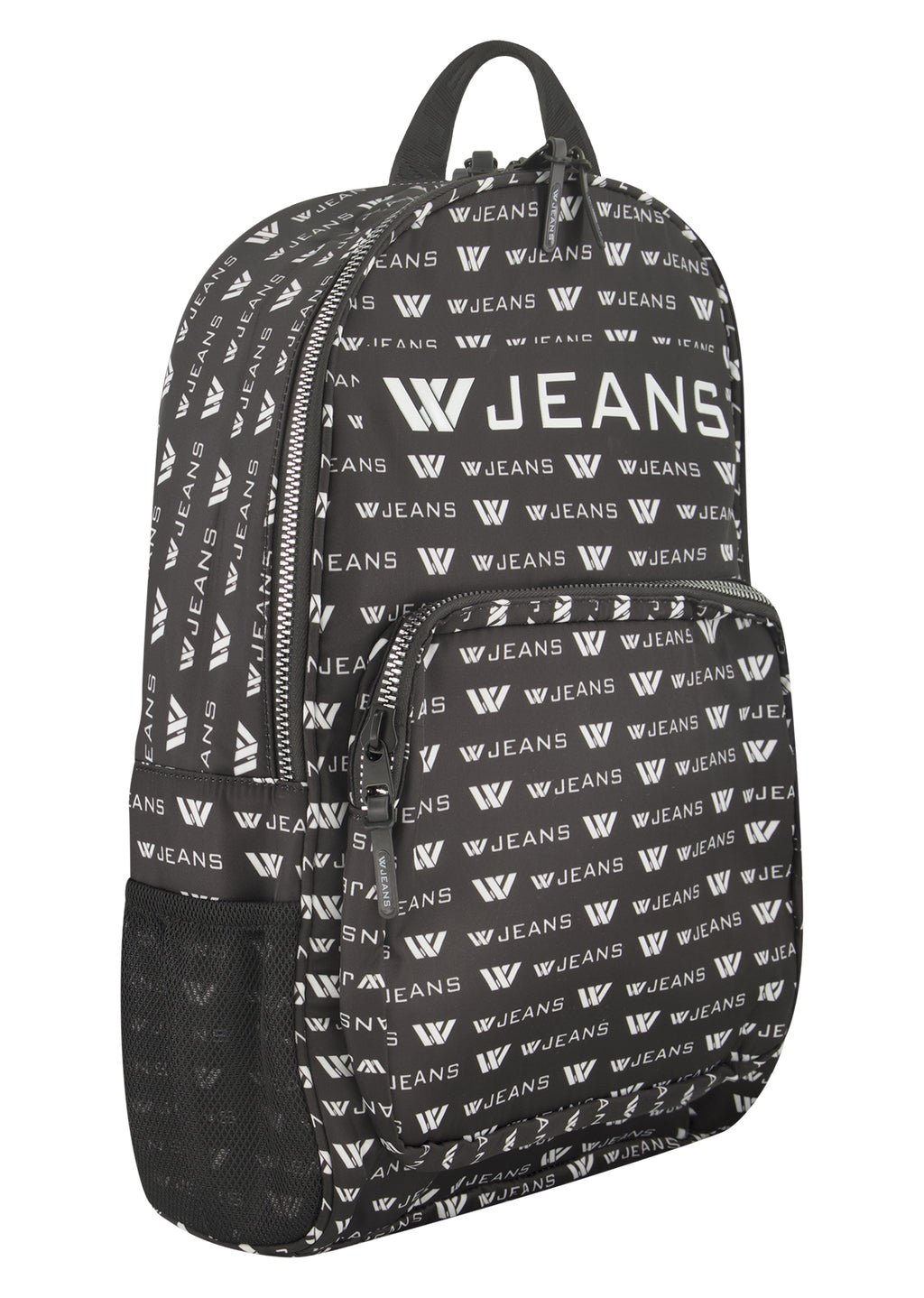 תיק גב W JEANS לוגו מרכזי וגימור צבעוני לילדים BLACK / OS