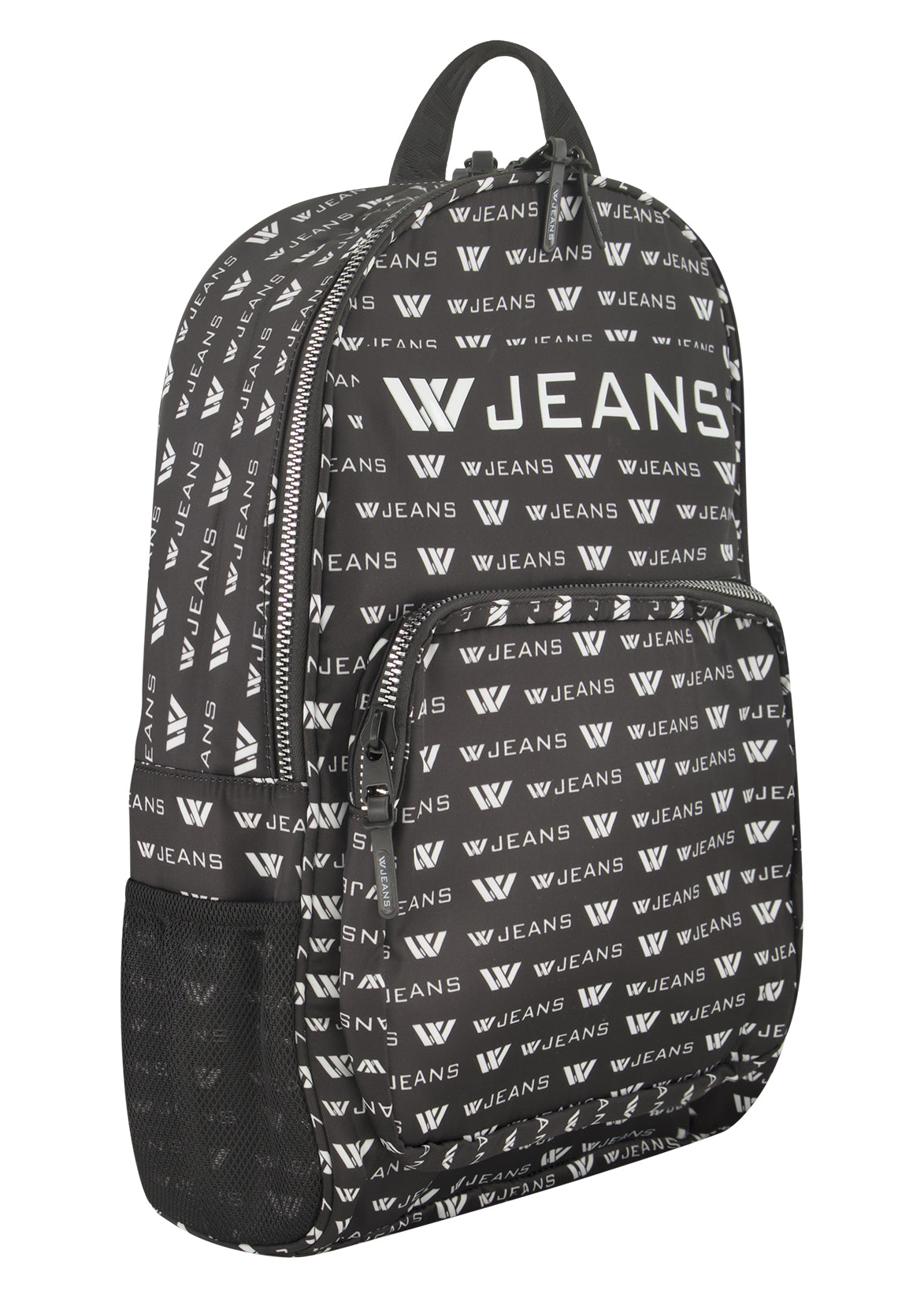 תיק גב W JEANS לוגו מרכזי וגימור צבעוני לילדים BLACK / OS