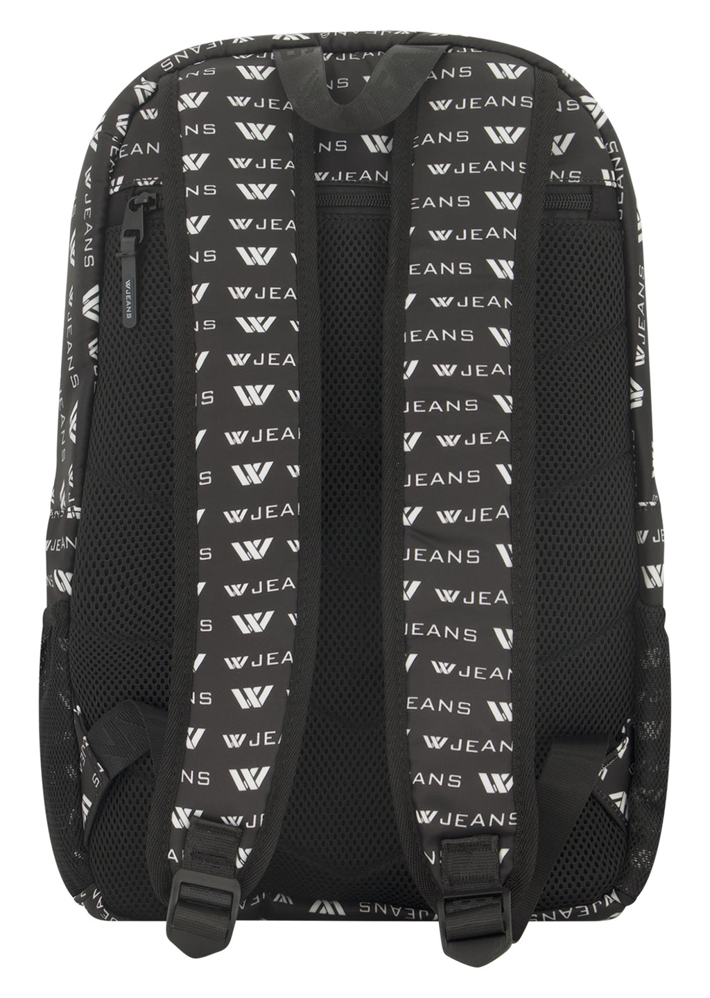 תיק גב W JEANS לוגו מרכזי וגימור צבעוני לילדים BLACK / OS