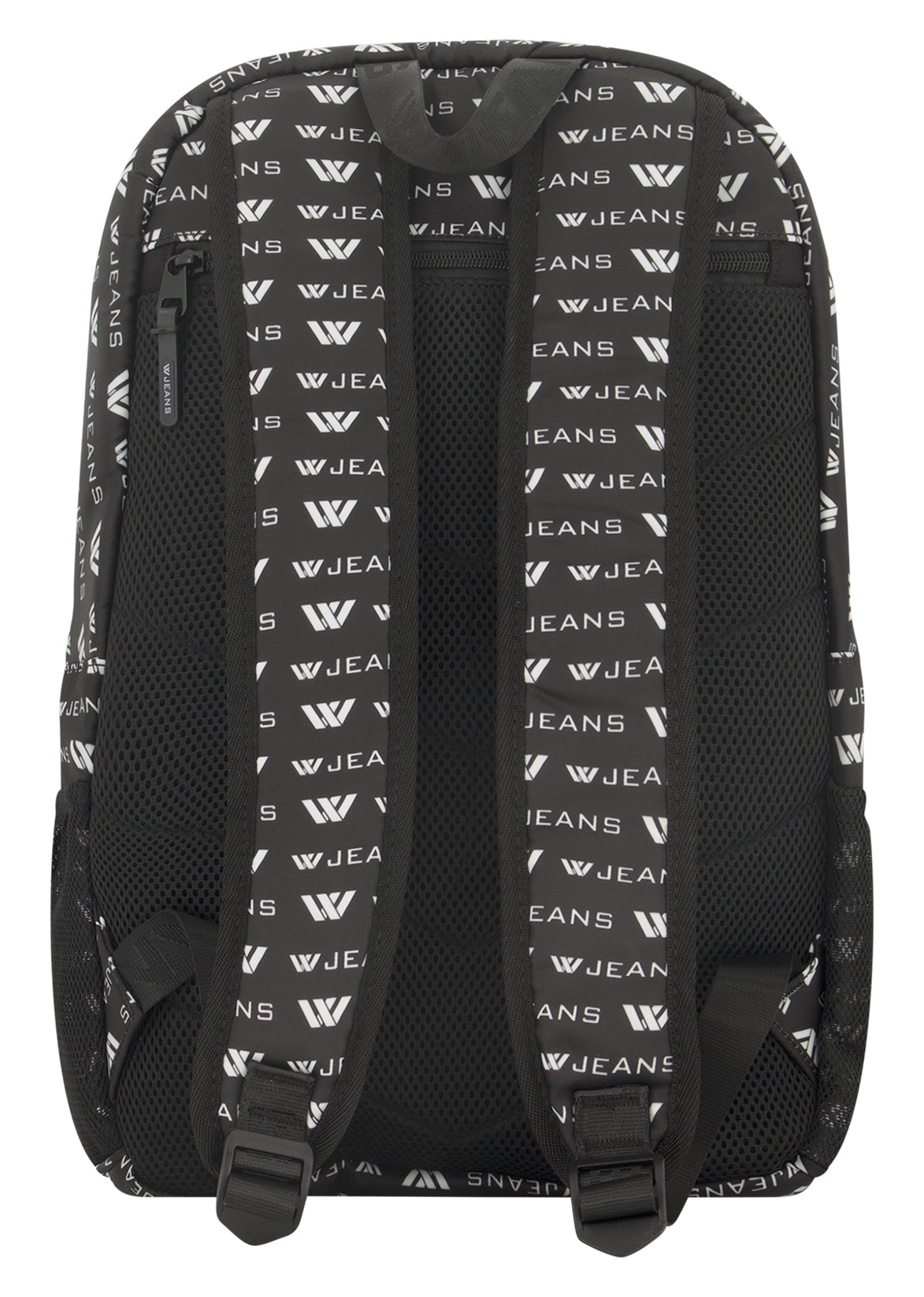 תיק גב W JEANS לוגו מרכזי וגימור צבעוני לילדים BLACK / OS