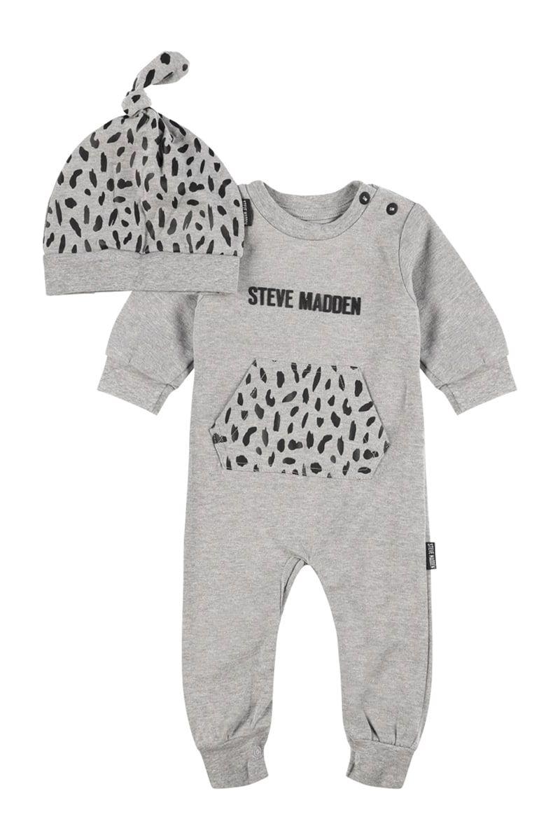 אוברול+כובע אינטרלוק STEVE MADDEN לתינוקות