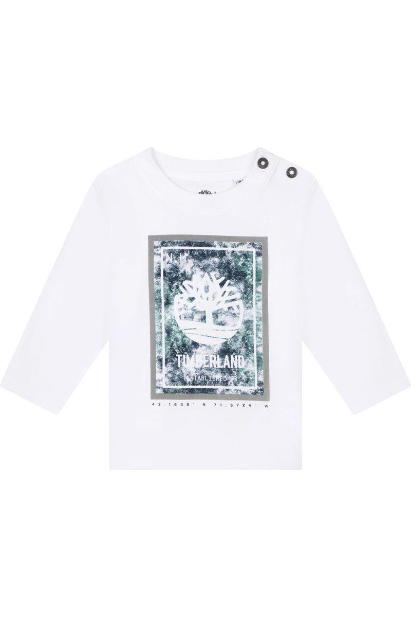 חולצת טי שרט TIMBERLAND ארוכה ממותגת לתינוקות