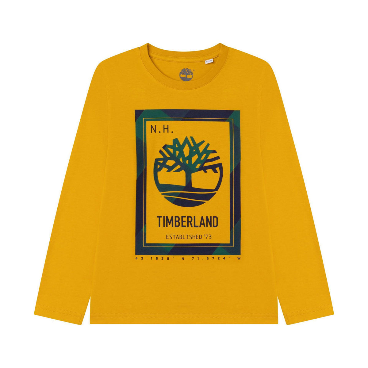 חולצת טי שרט TIMBERLAND ארוכה לוגו במסגרת לילדים