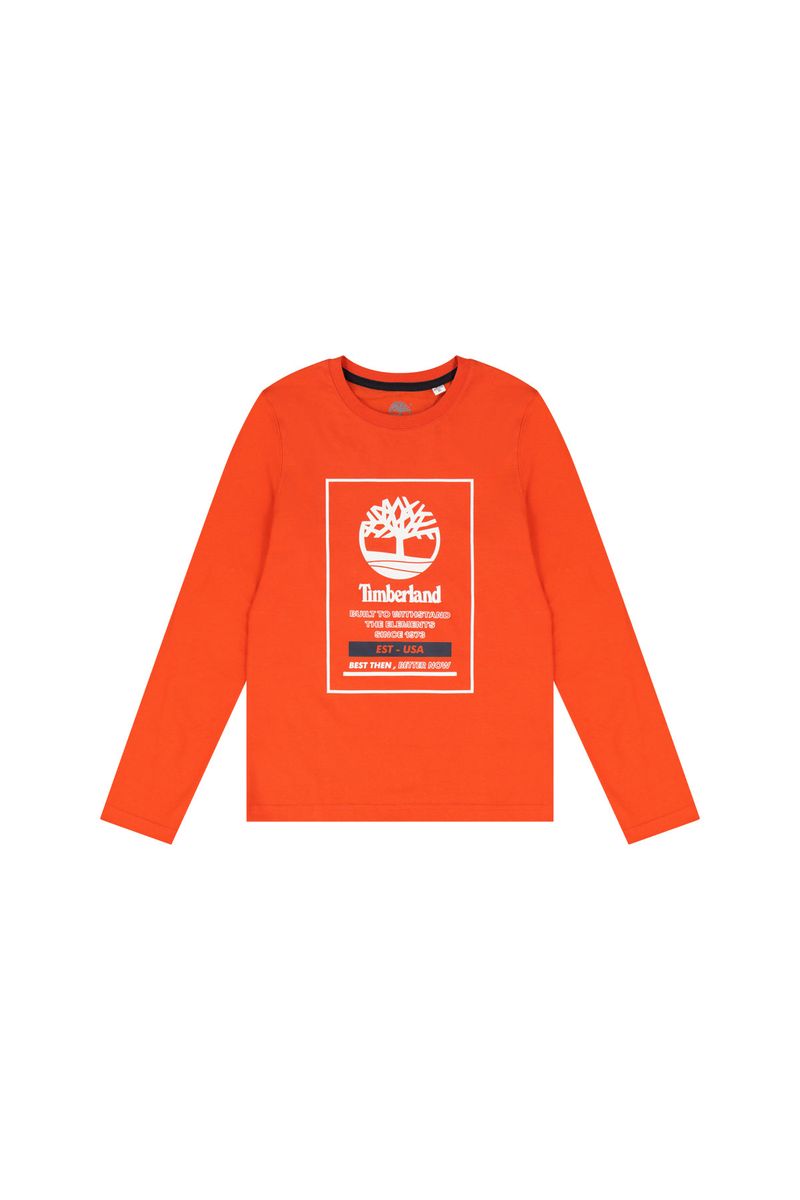 חולצת טי שרט TIMBERLAND SINCE 1973 ארוכה לילדים Pink / 4Y