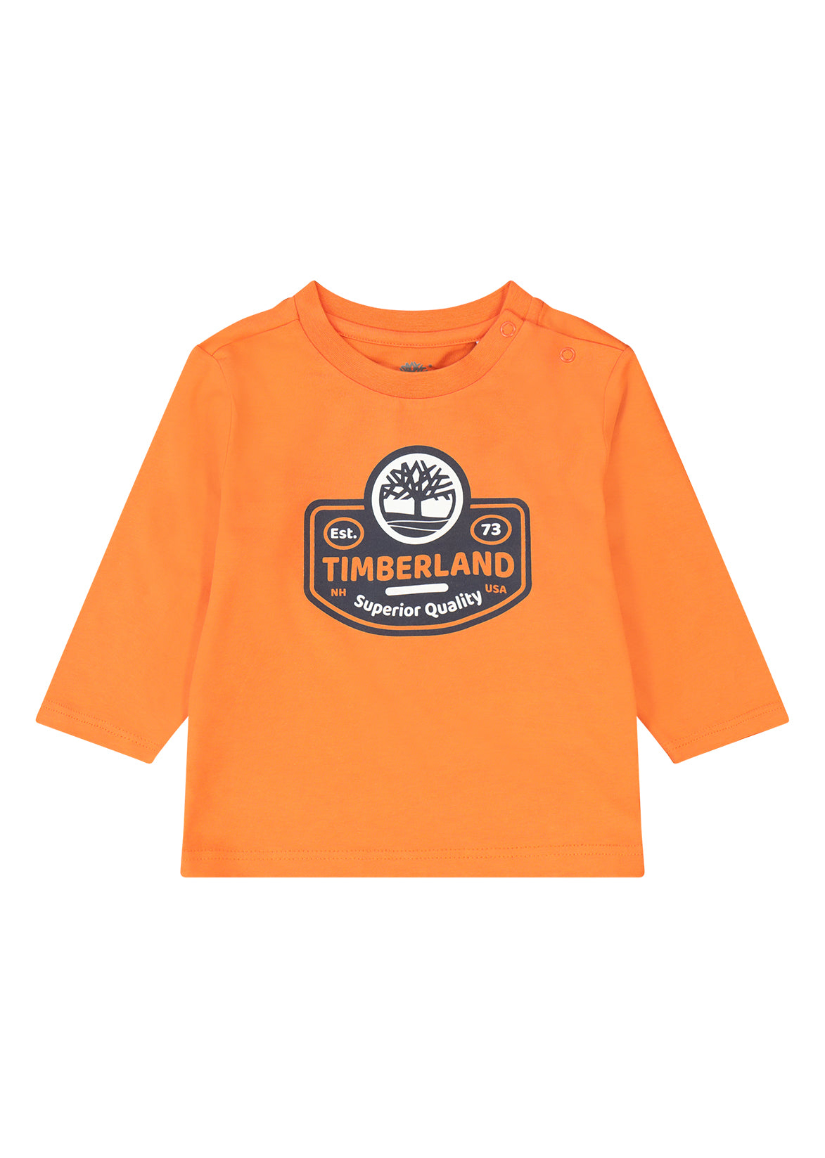 חולצת טישרט TIMBERLAND לוגו גדול באמצע לתינוקות Orange / 06M