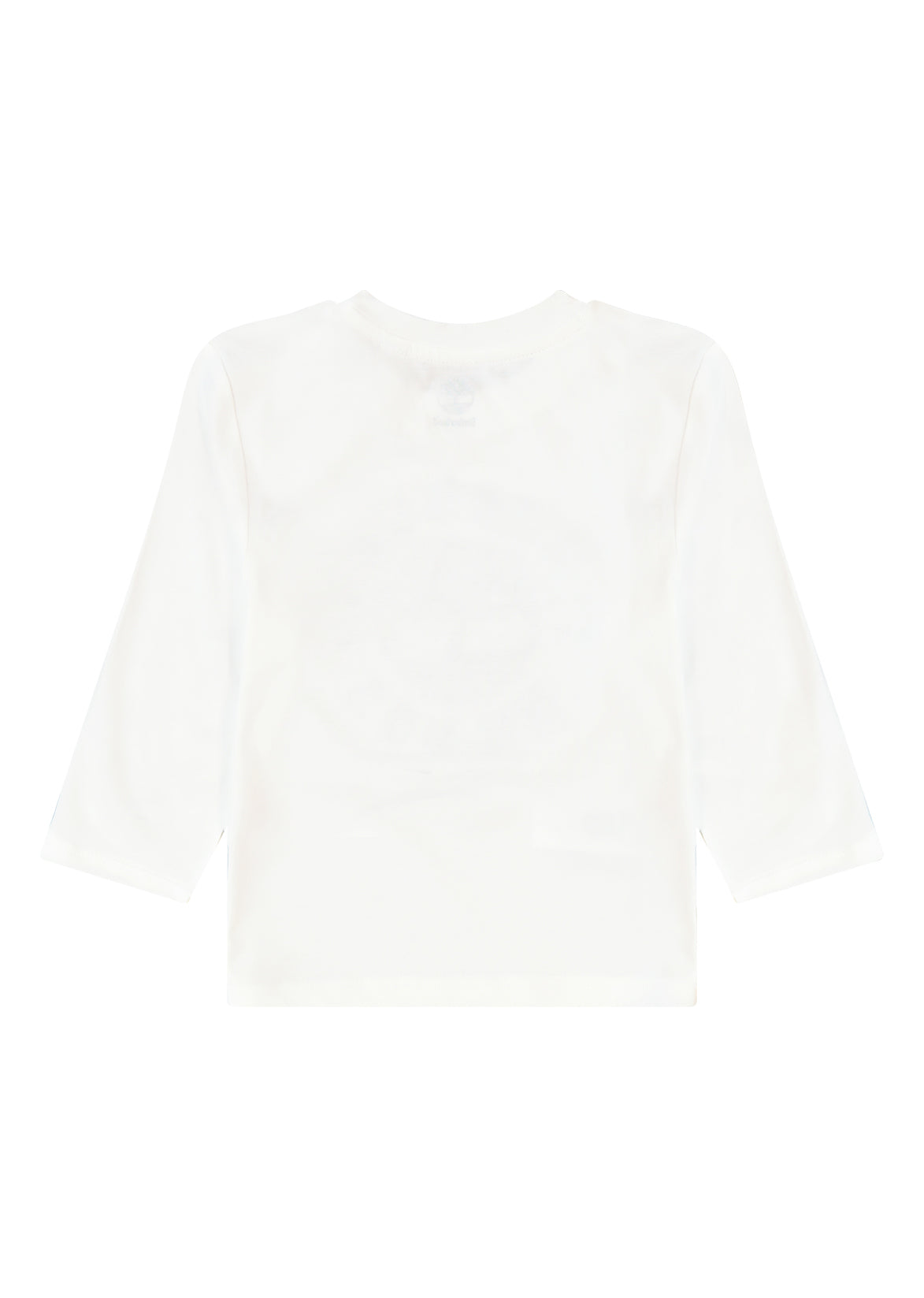 חולצת טישרט TIMBERLAND שרווך ארול לוגו גדול באמצע לתינוקות WHITE / 06M