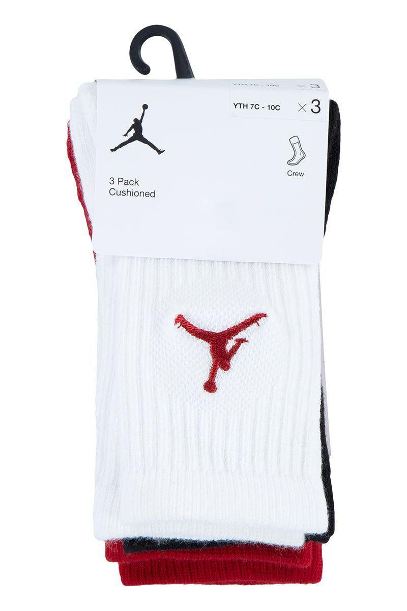 שלישיית גרביים JORDAN גבוהות לוגו מותג לילדים