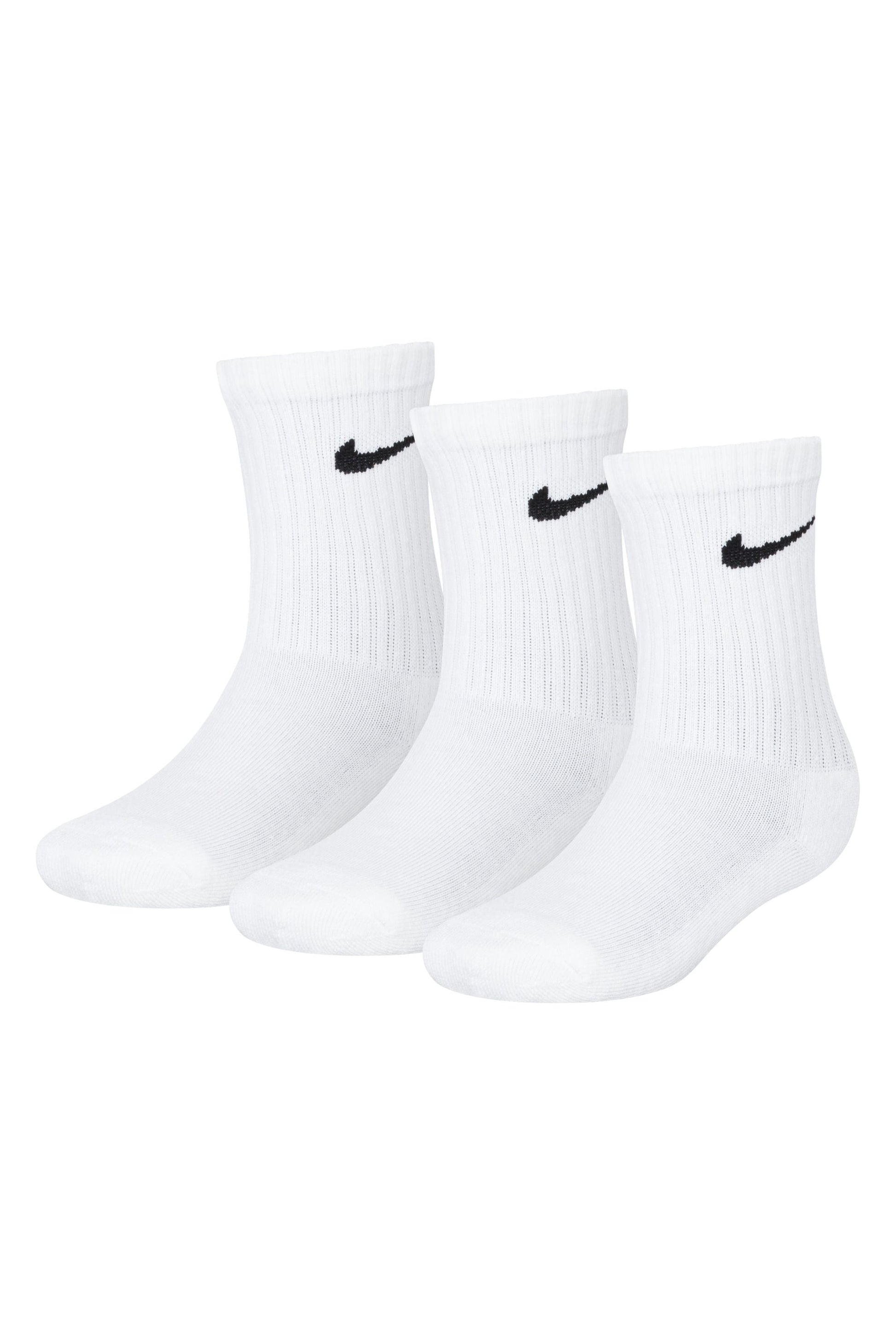 שלושה זוגות גרביים גבוהות NIKE לילדים White / 27-30