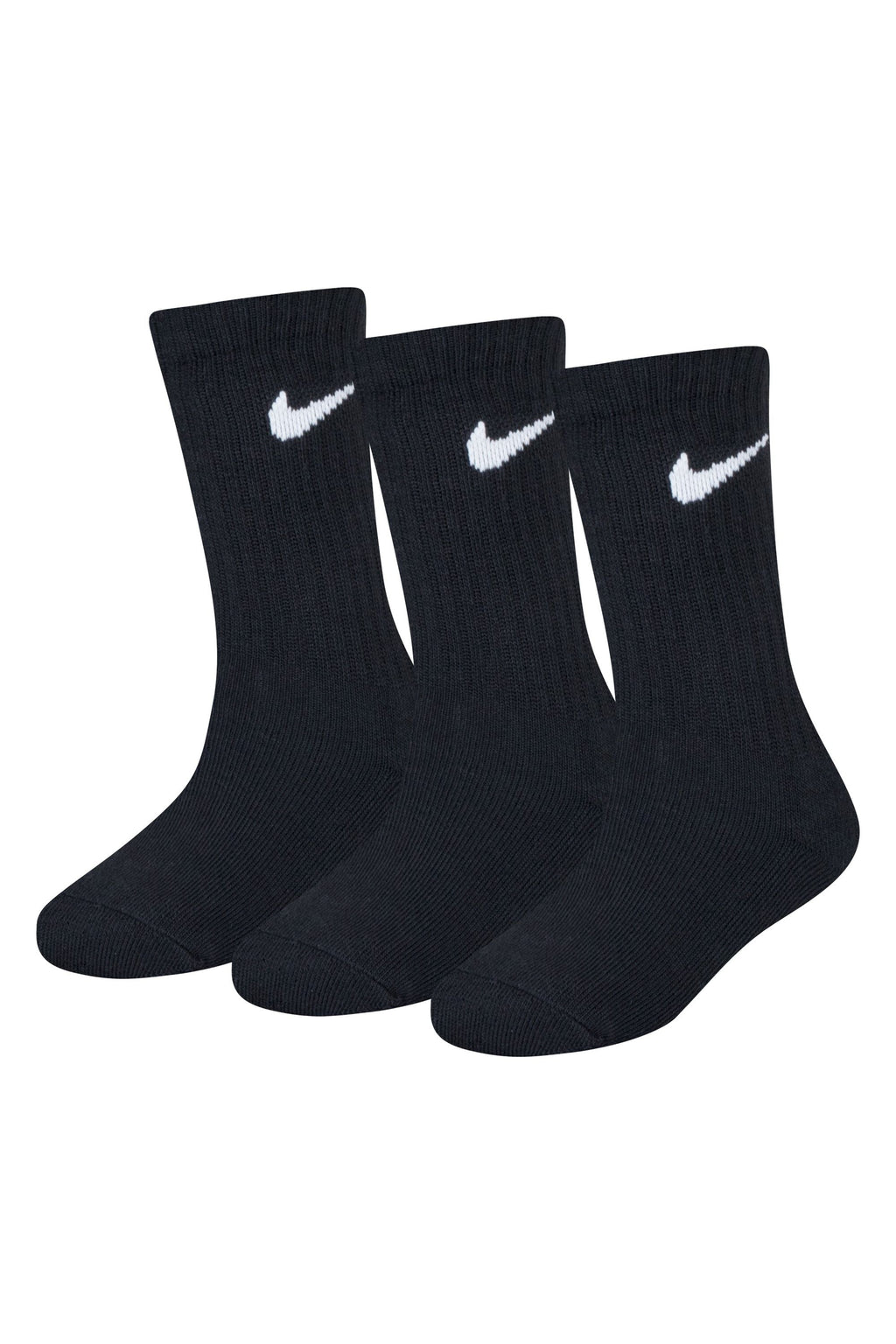 שלישיית גרבי NIKE לוגו מותג לילדים BLACK / 27-35