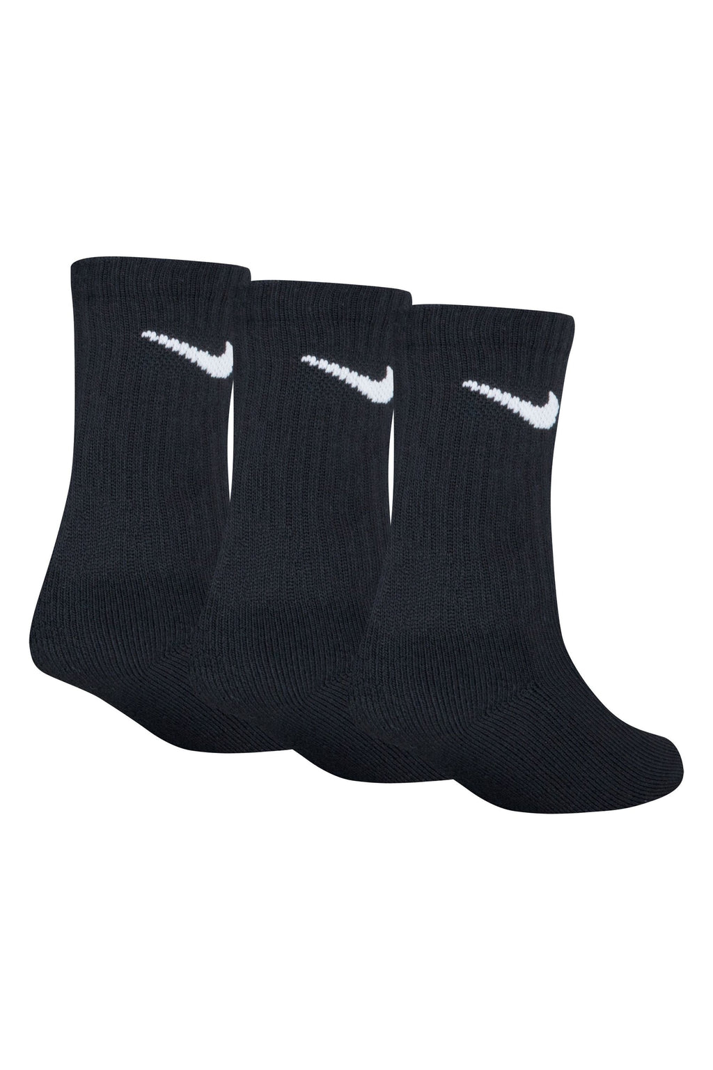 שלישיית גרבי NIKE לוגו מותג לילדים BLACK / 27-35