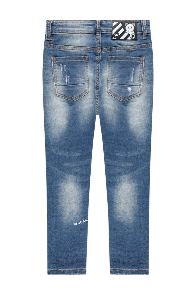 מכנסי ג'ינס W JEANS אייקון דובי בצד לילדים