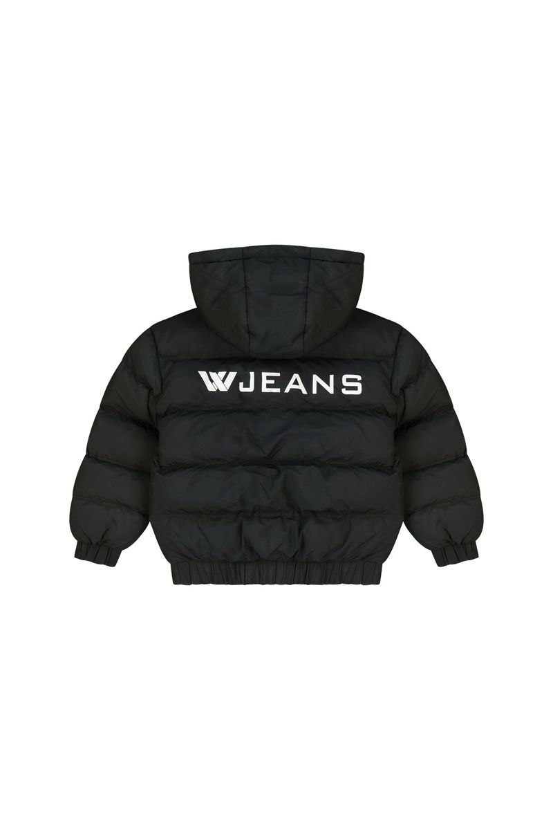 מעיל פוך W JEANS הדפס לוגו אחורי לילדים Black / 2Y