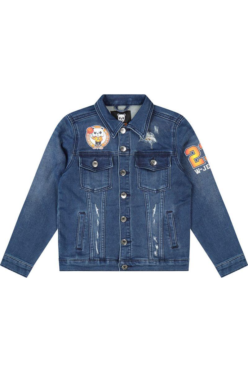 ג'קט ג'ינס W JEANS הדפס אחורי לילדים