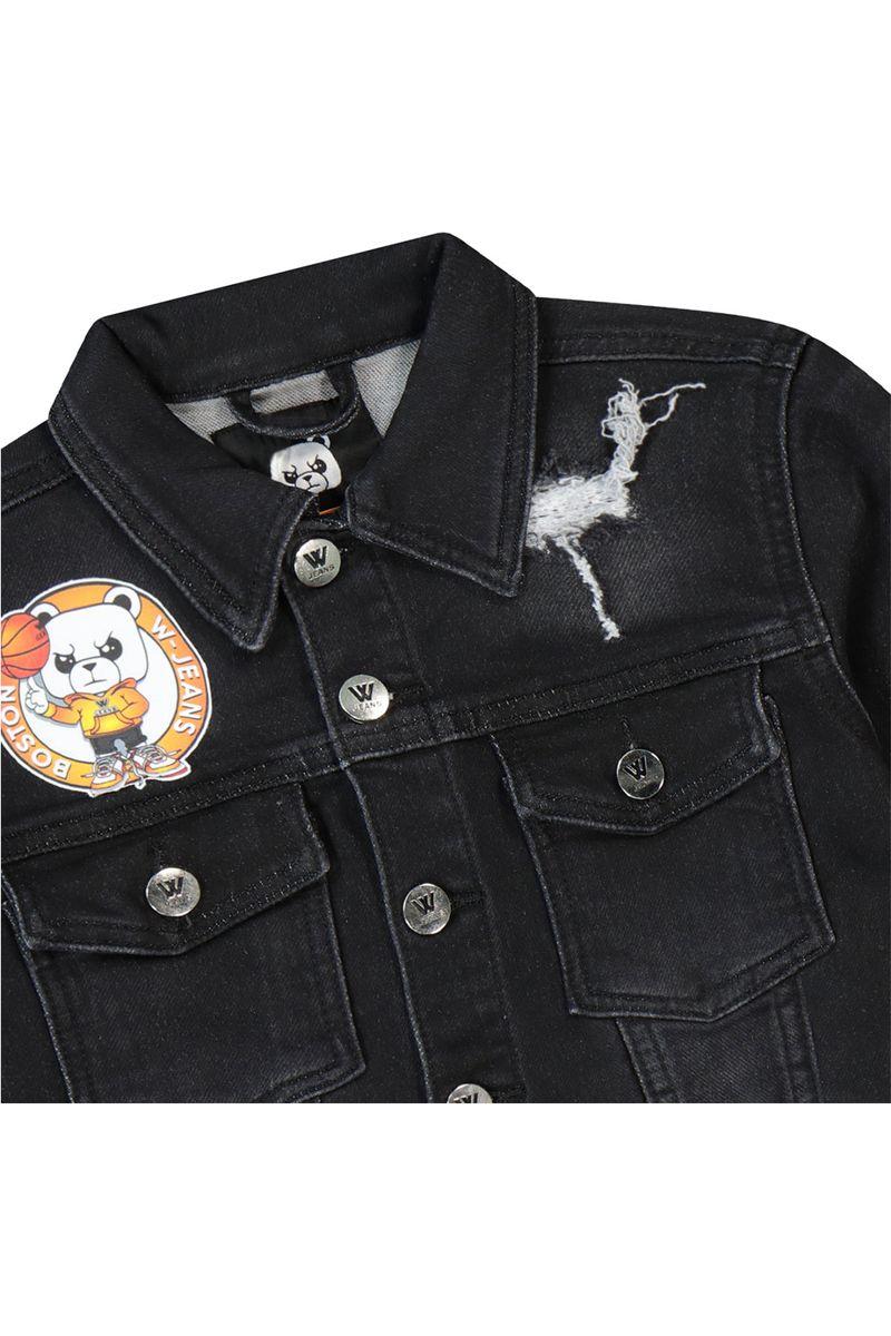 ג'קט ג'ינס W JEANS הדפס אחורי לילדים