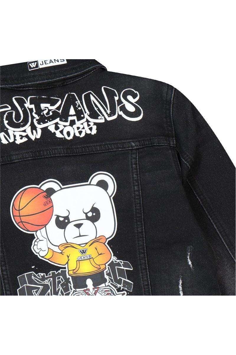 ג'קט ג'ינס W JEANS הדפס אחורי לילדים