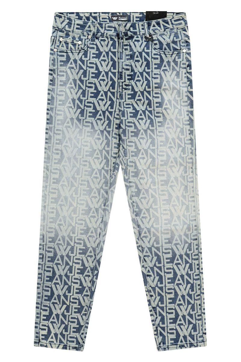 מכנסי ג'ינס W JEANS בצבע כחול לנשים