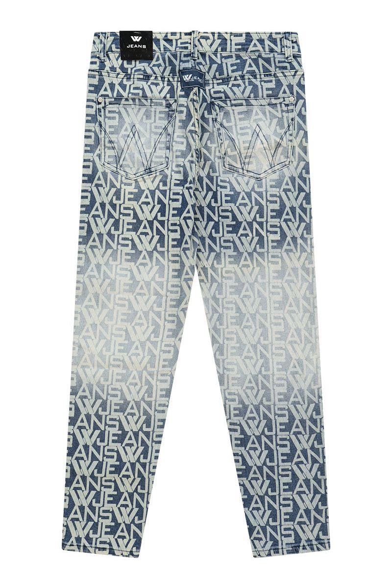 מכנסי ג'ינס W JEANS בצבע כחול לנשים