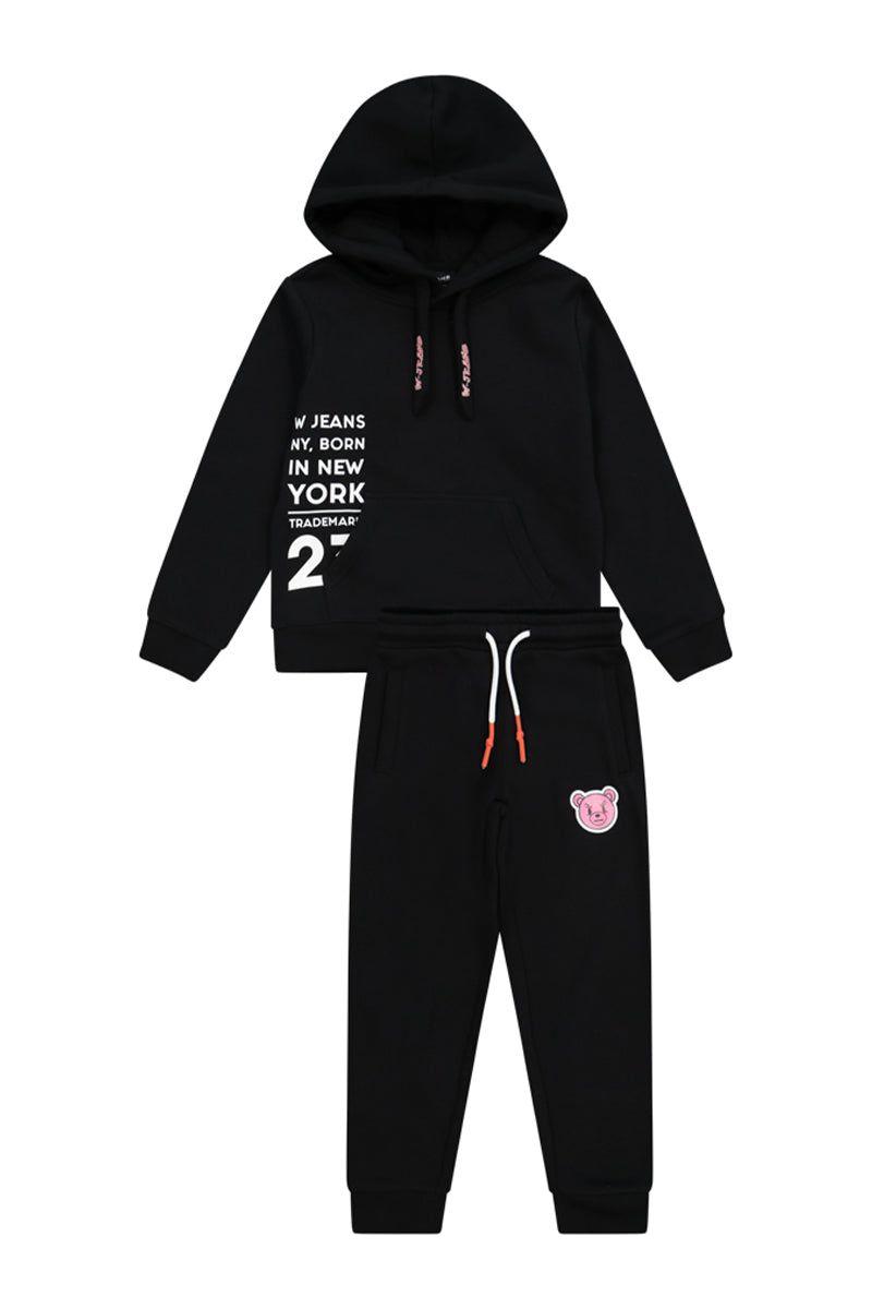 חליפת טרנינג W JEANS הדפס אחורי לילדות