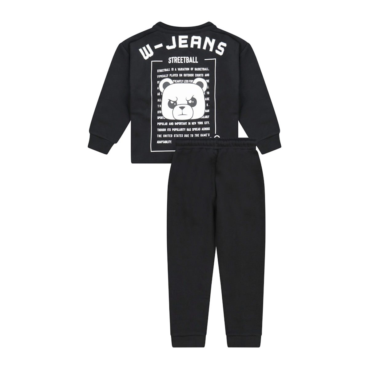 חליפת טרנינג W JEANS לוגו דובי לילדות