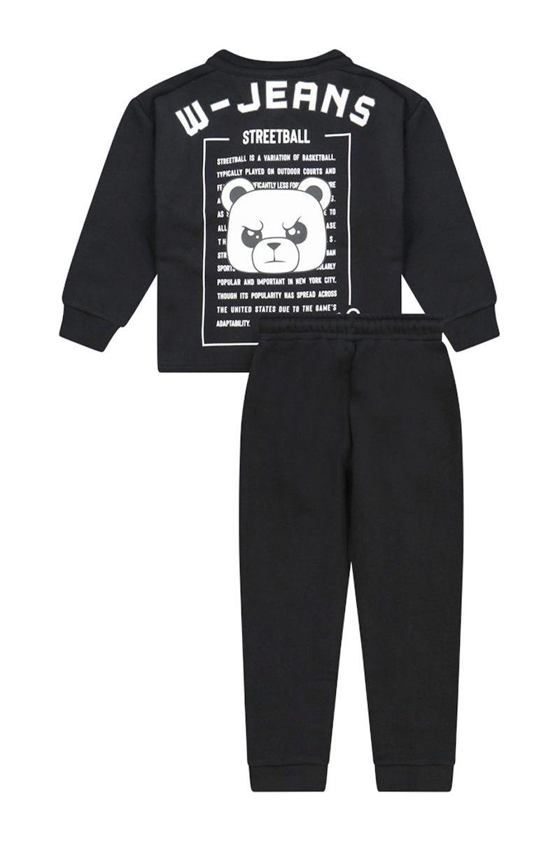 חליפת טרנינג W JEANS לוגו דובי לילדות