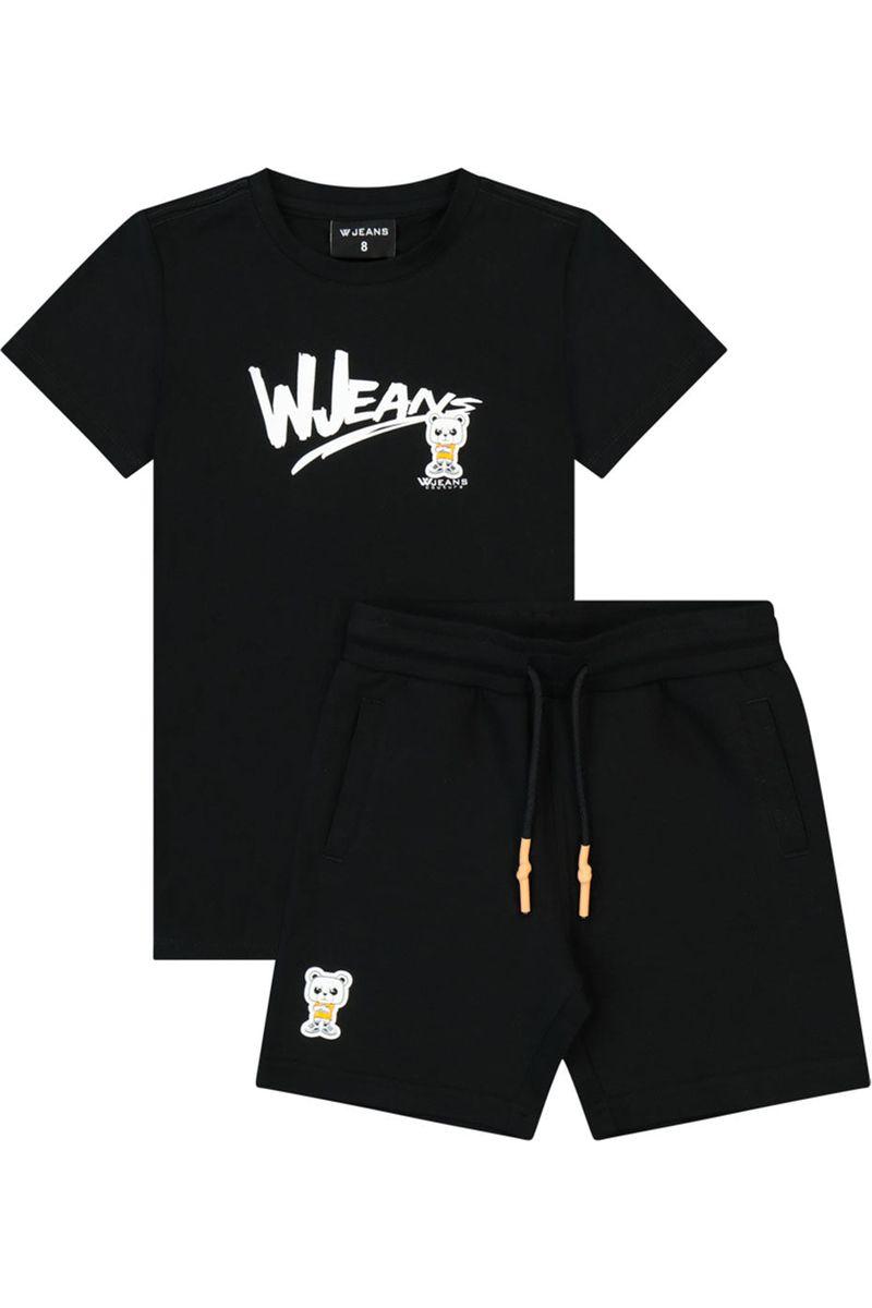 חליפת טריקו W JEANS כיתובי לוגו מאחורה לילדים