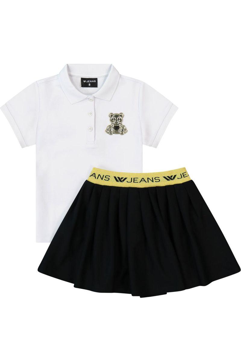 חליפת חצאית W JEANS אייקון דובי לילדות