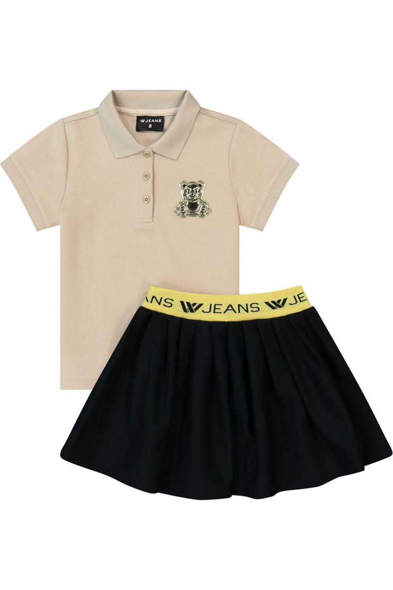 חליפת חצאית W JEANS אייקון דובי לילדות