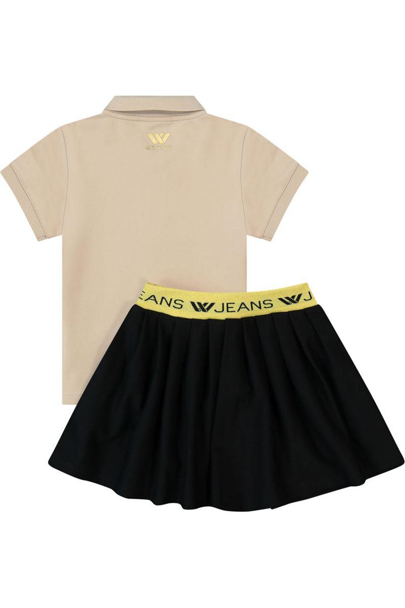 חליפת חצאית W JEANS אייקון דובי לילדות