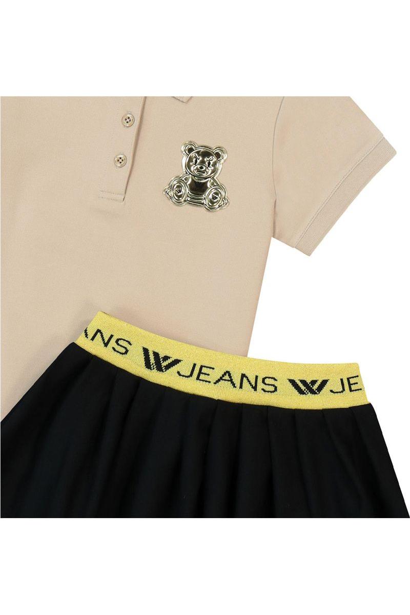 חליפת חצאית W JEANS אייקון דובי לילדות