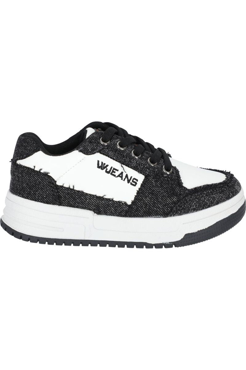נעלי W JEANS דמוי קרעים לילדות