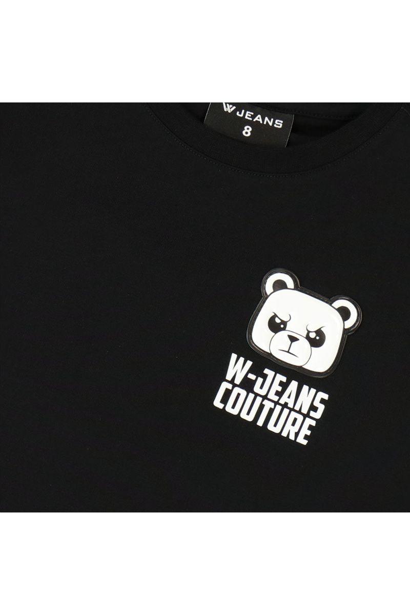 חולצת טי שרט W JEANS COUTURE ארוכה הדפס אחורי לילדים