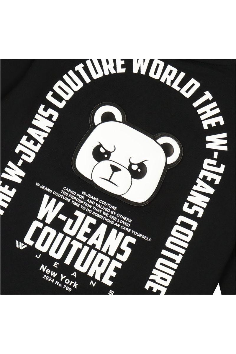 חולצת טי שרט W JEANS COUTURE ארוכה הדפס אחורי לילדים