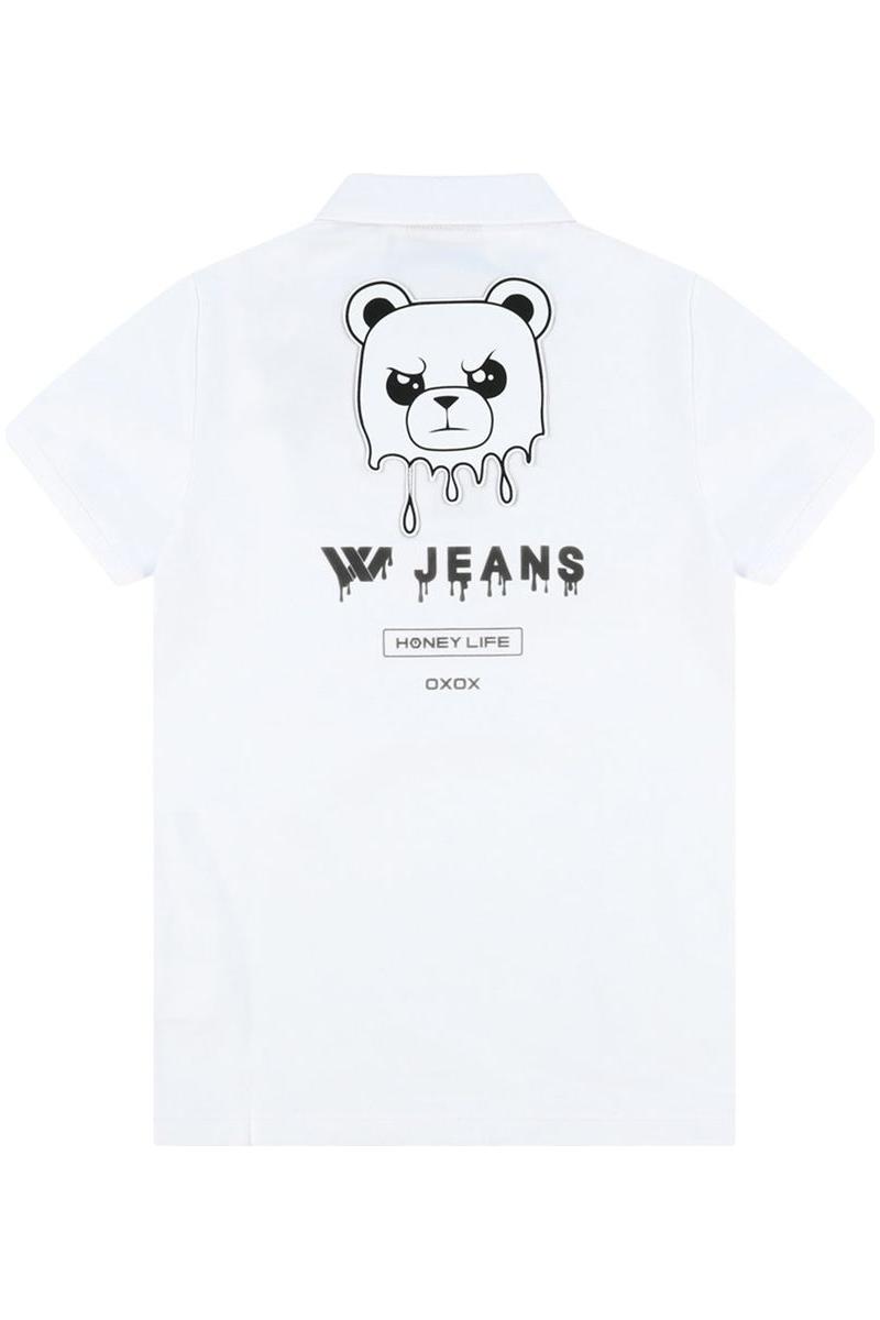 חולצת צווארון W JEANS לוגו נוטף לילדים