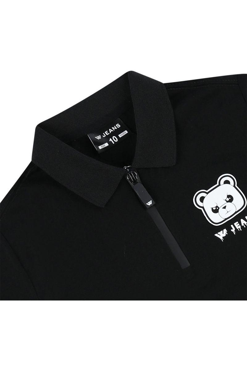 חולצת צווארון W JEANS לוגו נוטף לילדים