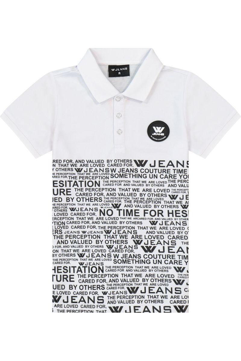 חולצת צווארון W JEANS כיתובים לילדים