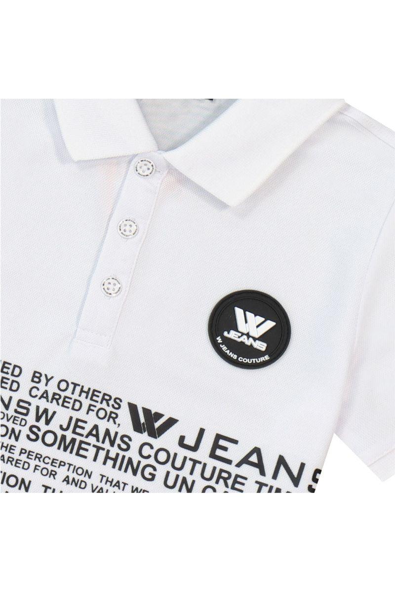 חולצת צווארון W JEANS כיתובים לילדים