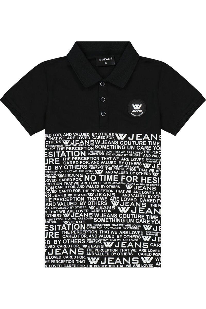 חולצת צווארון W JEANS כיתובים לילדים
