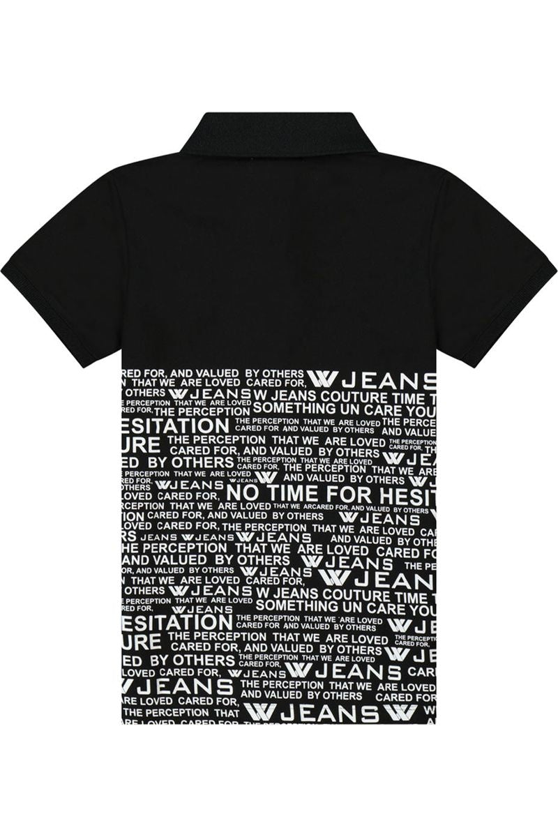 חולצת צווארון W JEANS כיתובים לילדים