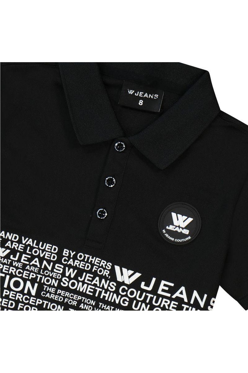 חולצת צווארון W JEANS כיתובים לילדים