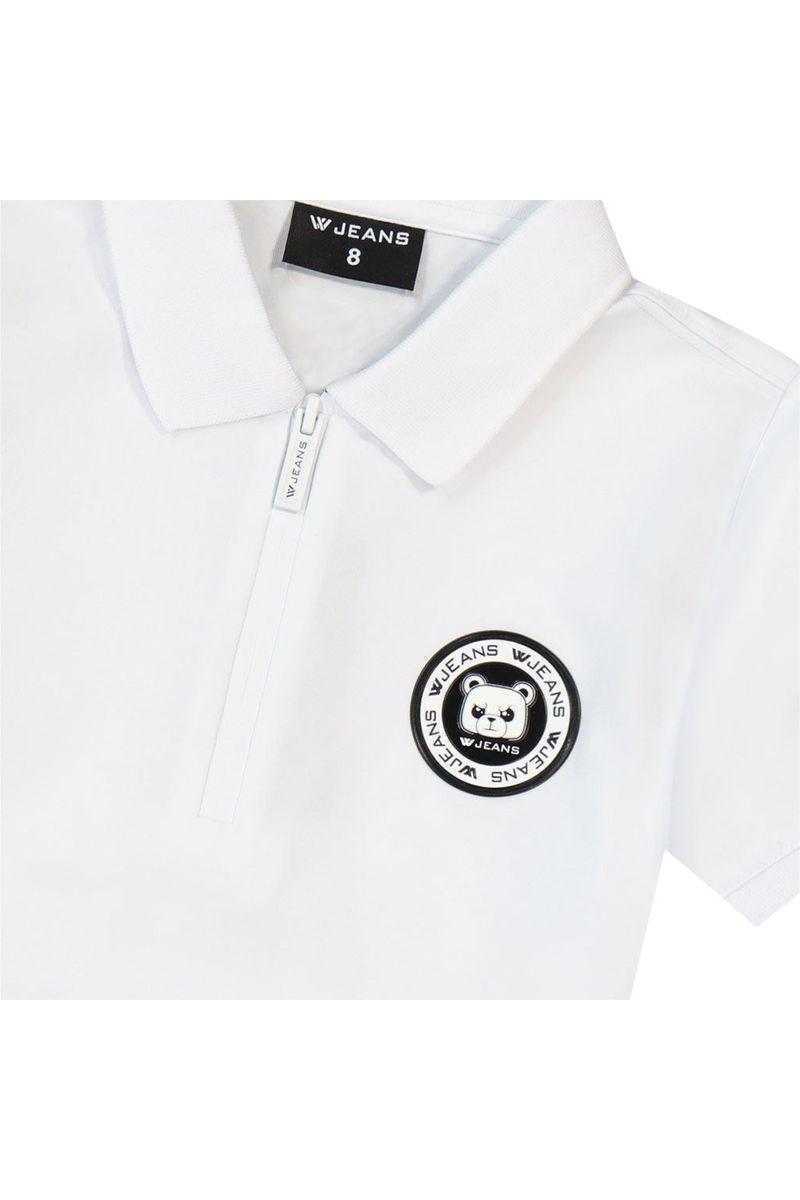 חולצת צווארון W JEANS לוגו מוטבע לילדים