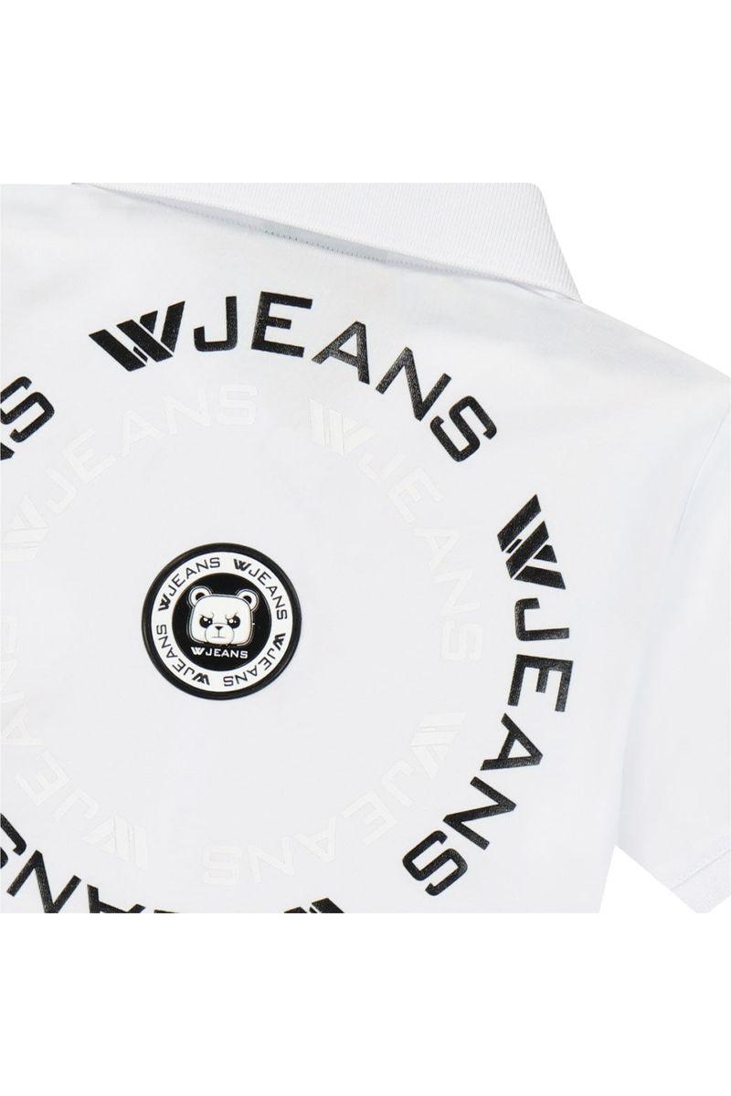 חולצת צווארון W JEANS לוגו מוטבע לילדים