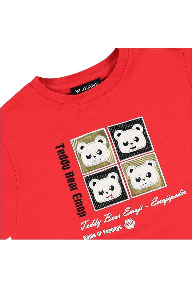 חולצת טי שרט W JEANS אימוג'י דובי לילדים
