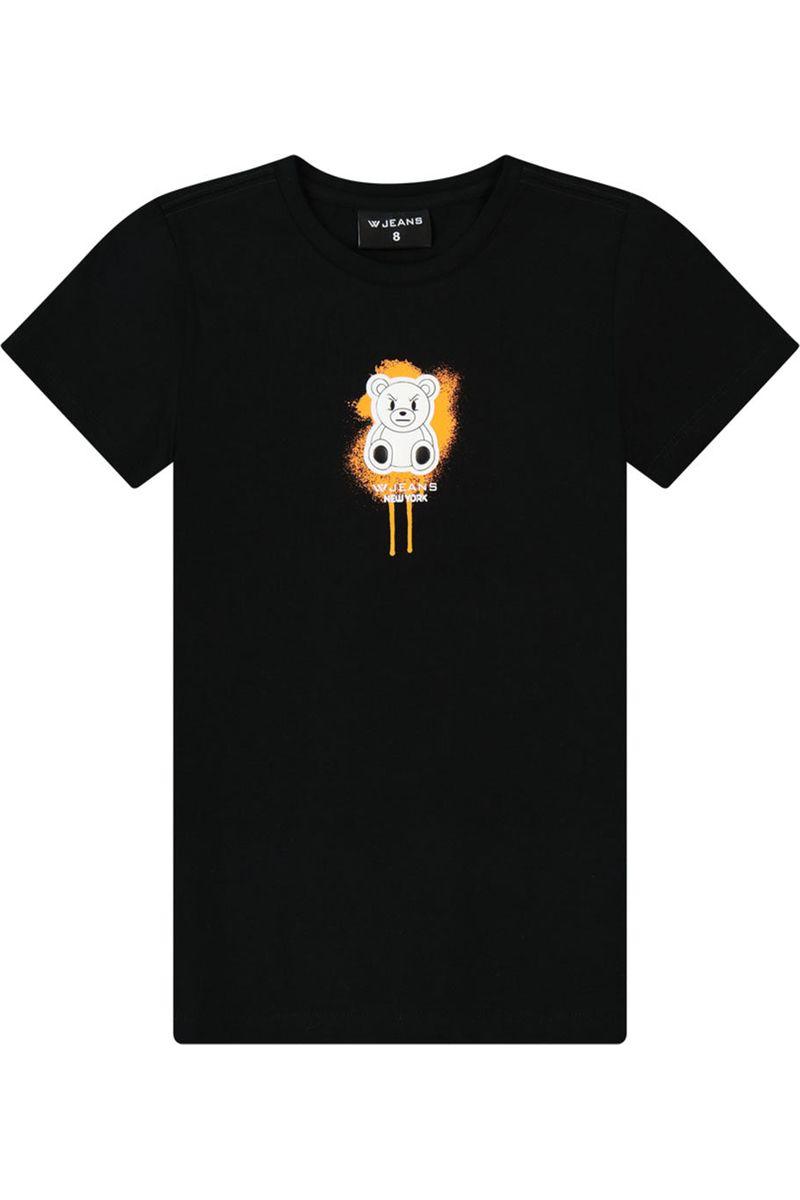 חולצת טי שרט W JEANS לוגו דובי לילדים