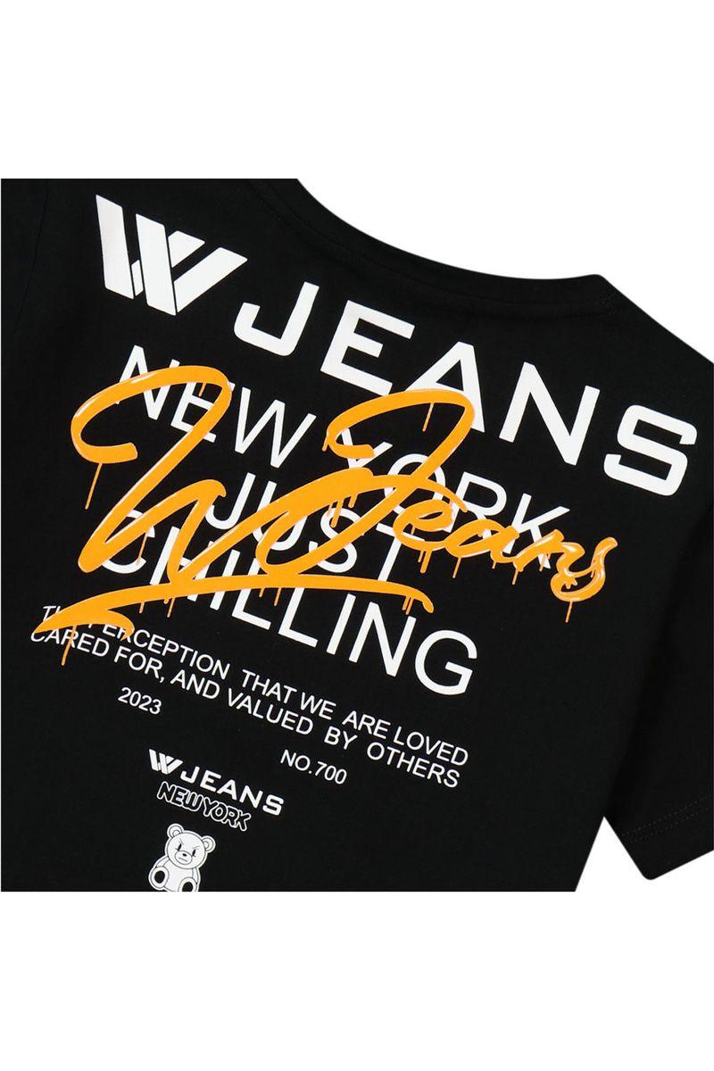 חולצת טי שרט W JEANS לוגו דובי לילדים