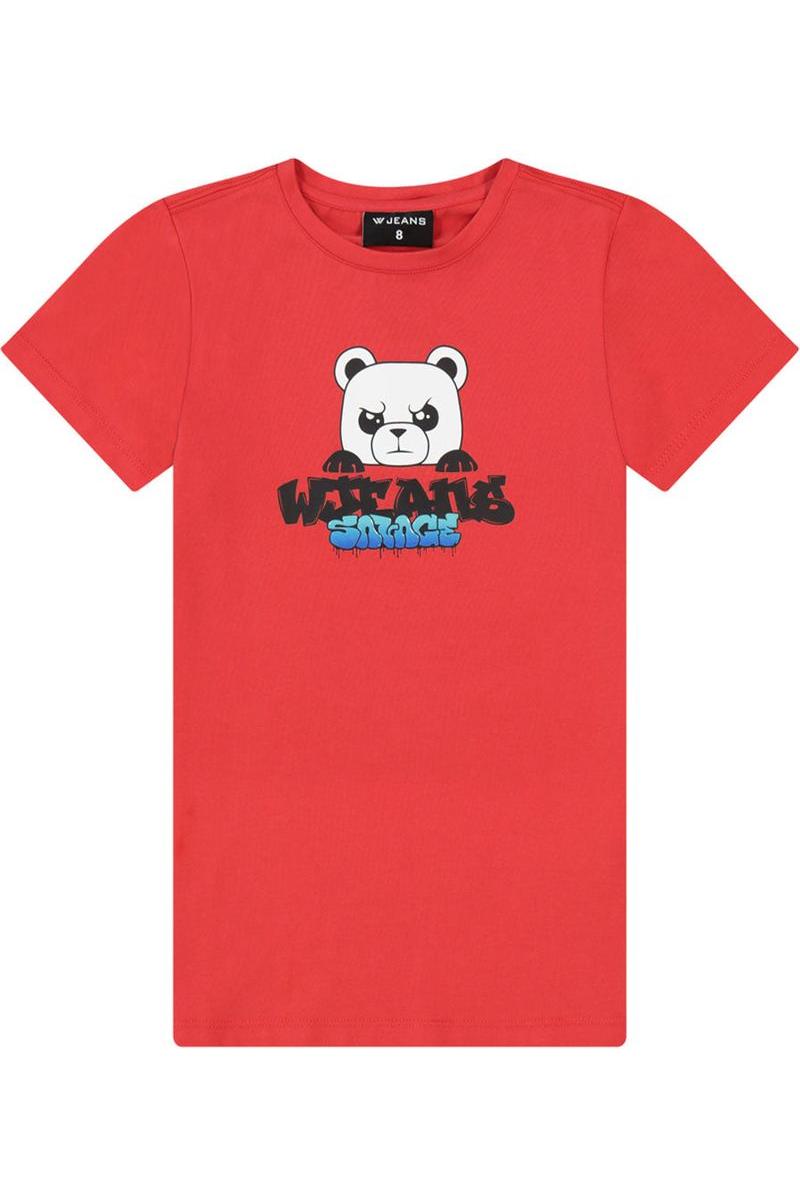 חולצת טי שרט W JEANS הדפס דובי לילדים