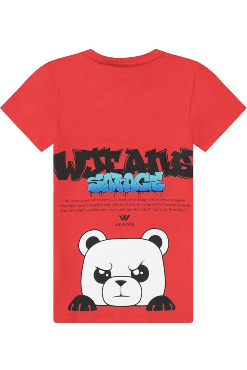 חולצת טי שרט W JEANS הדפס דובי לילדים